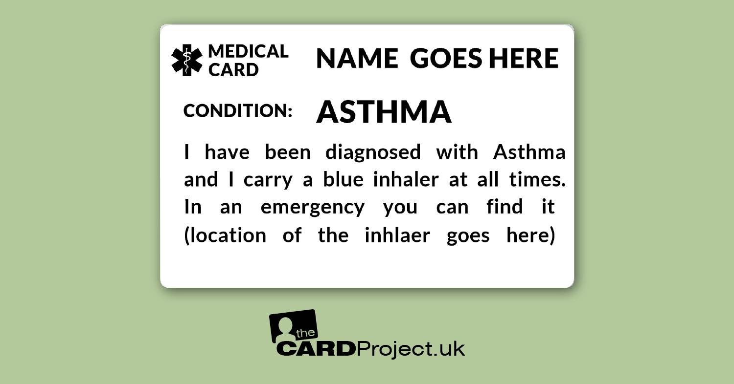 Asthma Awareness Card Mono (FRONT)